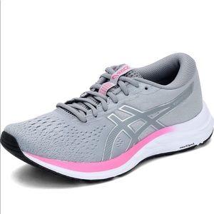 ASICS Gel-Excite 7 NWOT. Sz. 8.5 perfect shoes; 💕Light grey/pink/white.